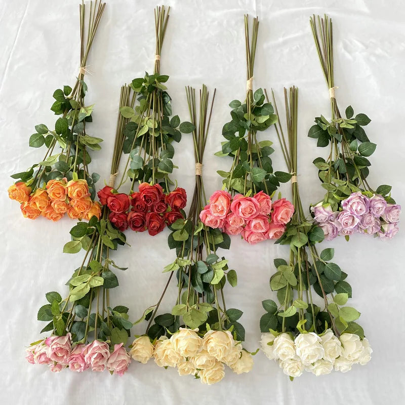 Artificial rose bouquet for wedding and garden decoration