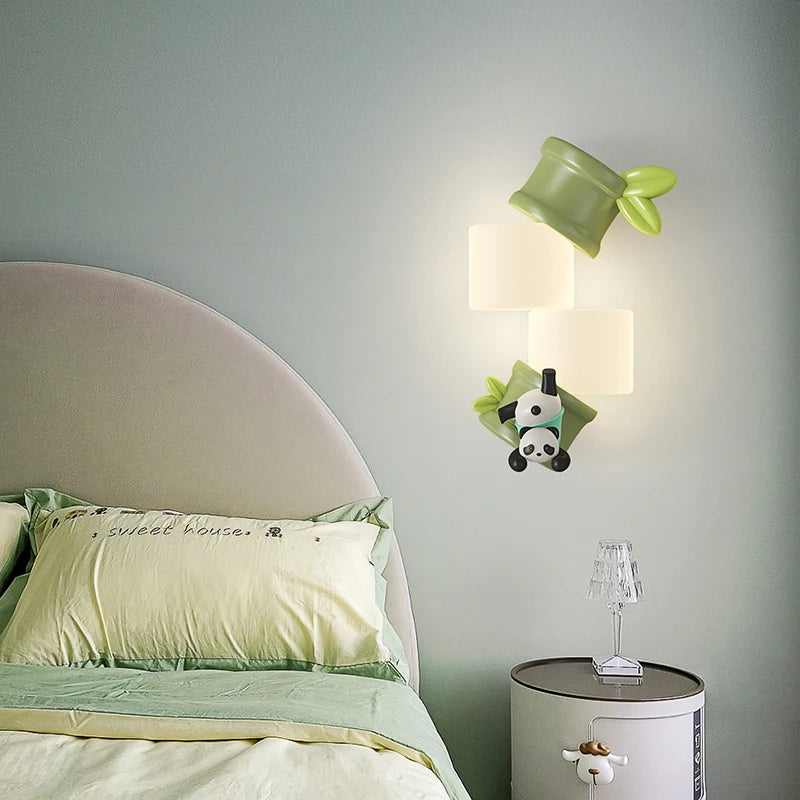 Decorative animal wall lamp monkey rabbit panda for children