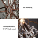 Retro American loft style crystal chandelier for bar or restaurant