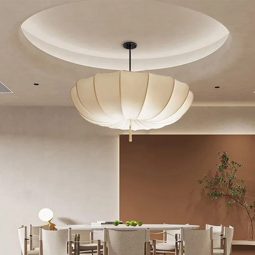 Nordic fabric chandelier Japanese style modern artistic lighting - vue 3 sur 9