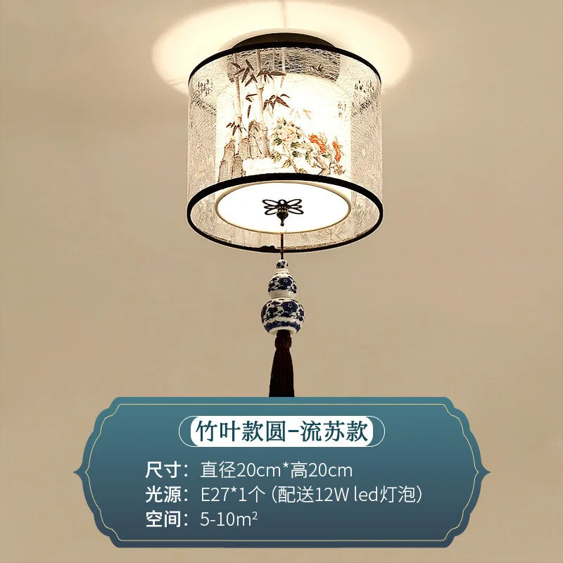Chinese style ceiling light for hotel, villa entrance hall and balcony - vue 15 sur 20