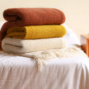 Modern soft knitted throw for living room and bedroom