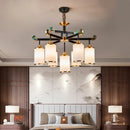 Minimalist Chinese copper chandelier with LED lights luxury décor