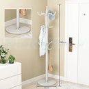freestanding metal coat rack with 16 hooks and shelves