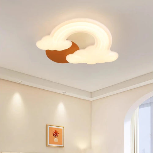 Romantic rainbow cloud ceiling light for children, decorative and modern - vue 2 sur 7