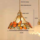 modern adjustable colored glass pendant light with wooden wire