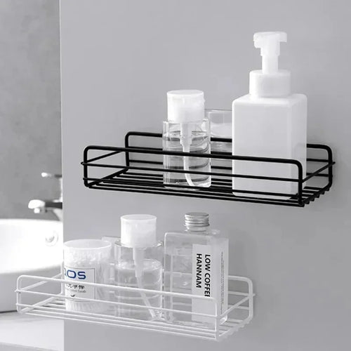 wall-mounted storage shelf for cosmetics and shampoo - vue 4 sur 10