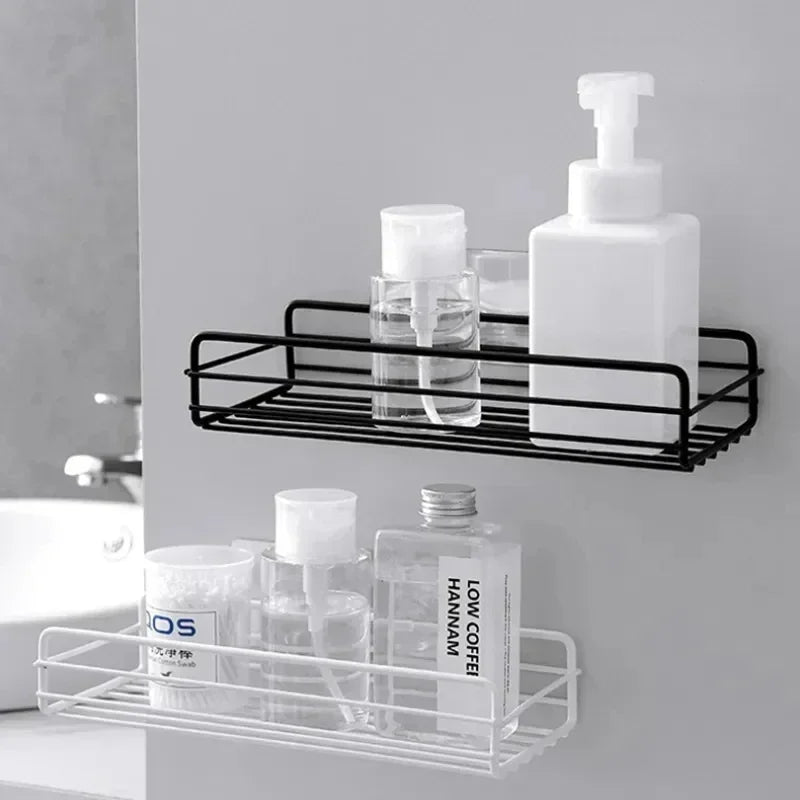 wall-mounted storage shelf for cosmetics and shampoo - vue 3 sur 10