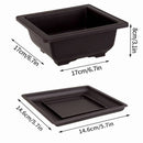 Rectangular clay effect flower pots for outdoor garden