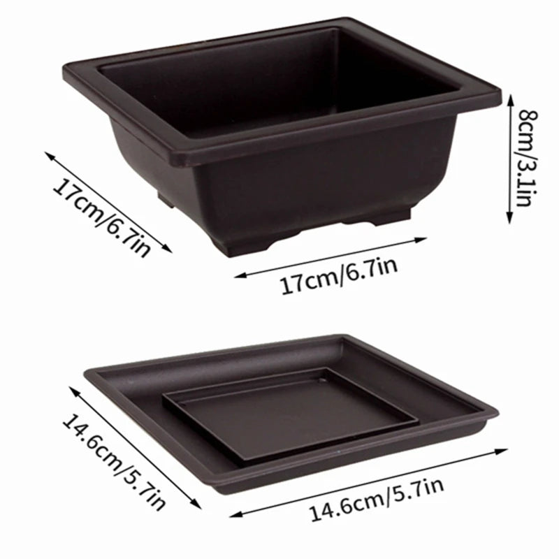 Rectangular clay effect flower pots for outdoor garden - vue 19 sur 30