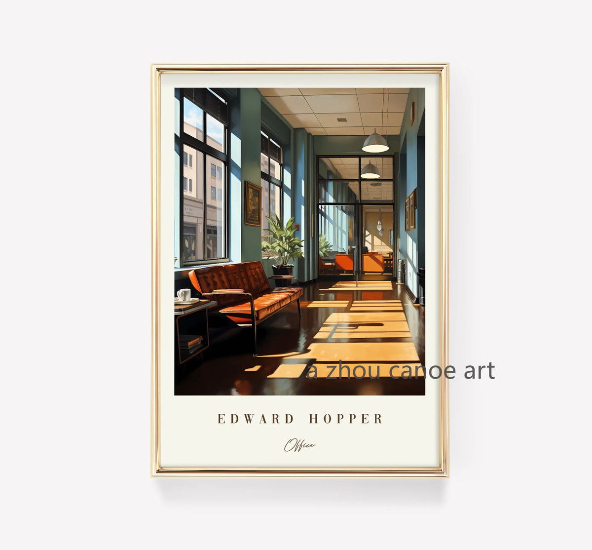 Edward Hopper Classic Art Library Modern Wall Decor
