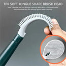 Long handle toilet brush with holder for efficient cleaning