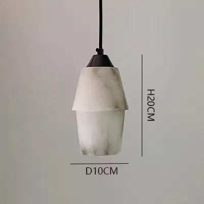 hanging chandelier led marble collection retro vintage style - vue 9 sur 9