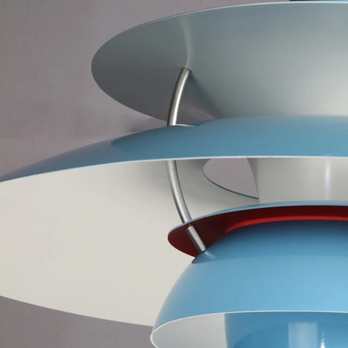 Modern colourful LED umbrella pendant light nordic chandelier for dining room, bar and restaurant - vue 6 sur 21