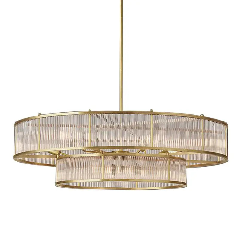 American loft style LED chandelier with metal and glass tubes