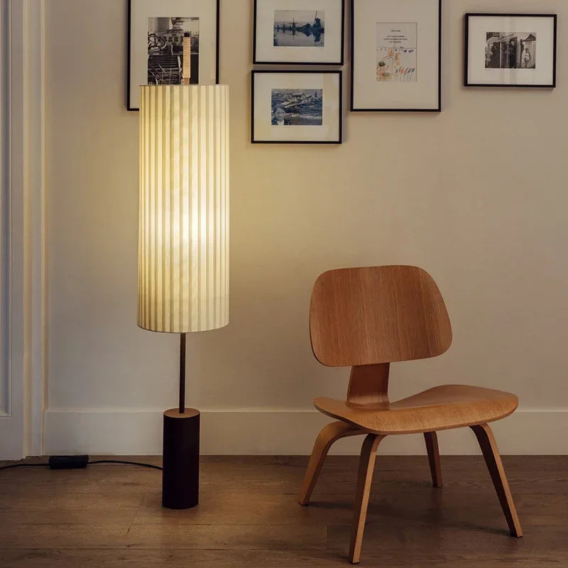 Fabric LED floor lamp wabi sabi modern decor