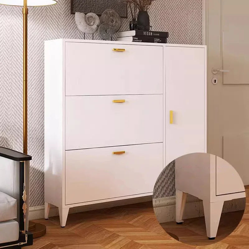 open shoe cabinet for aesthetic and practical storage - vue 4 sur 8