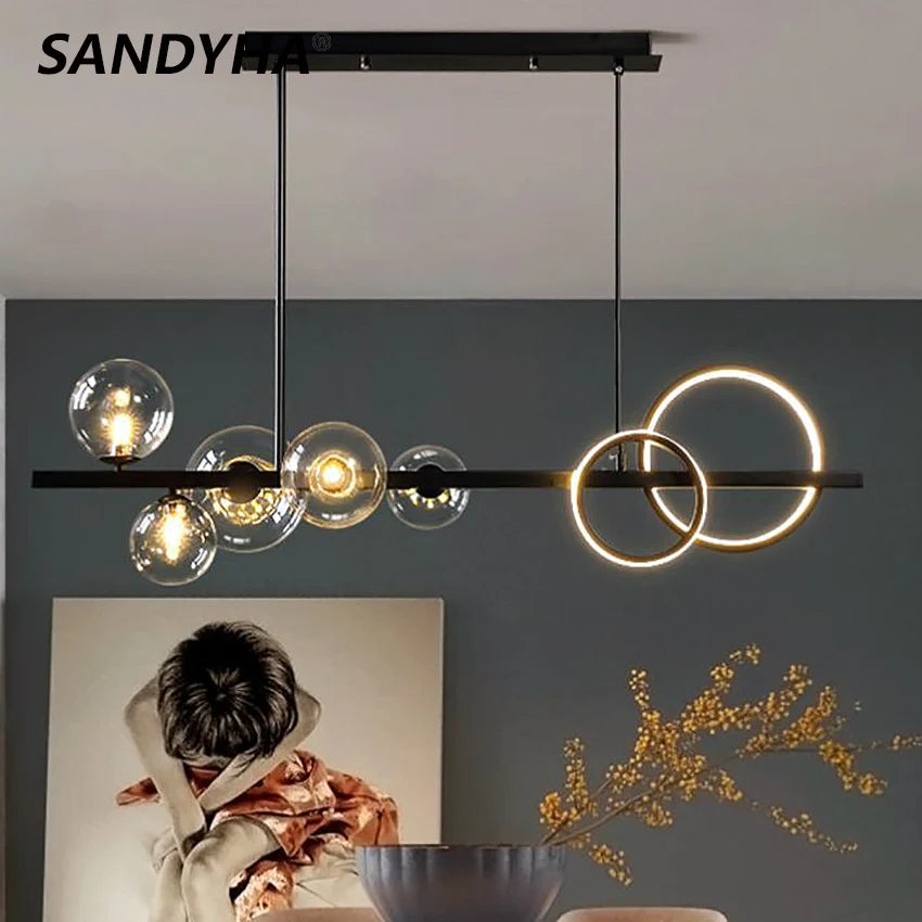 Modern glass designer chandelier for interiors