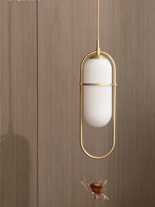 Modern industrial glass and metal chandelier for interior decor