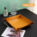 Leather storage box for keys and cosmetics