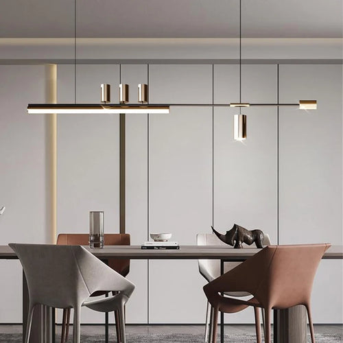 Modern suspended LED chandelier for interior decoration - vue 3 sur 10