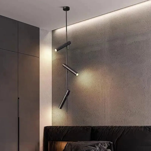 Modern rotatable LED pendant light with 1/2/3 heads for indoor use - vue 3 sur 12
