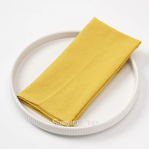 Set of 6 washed cotton absorbent table napkins