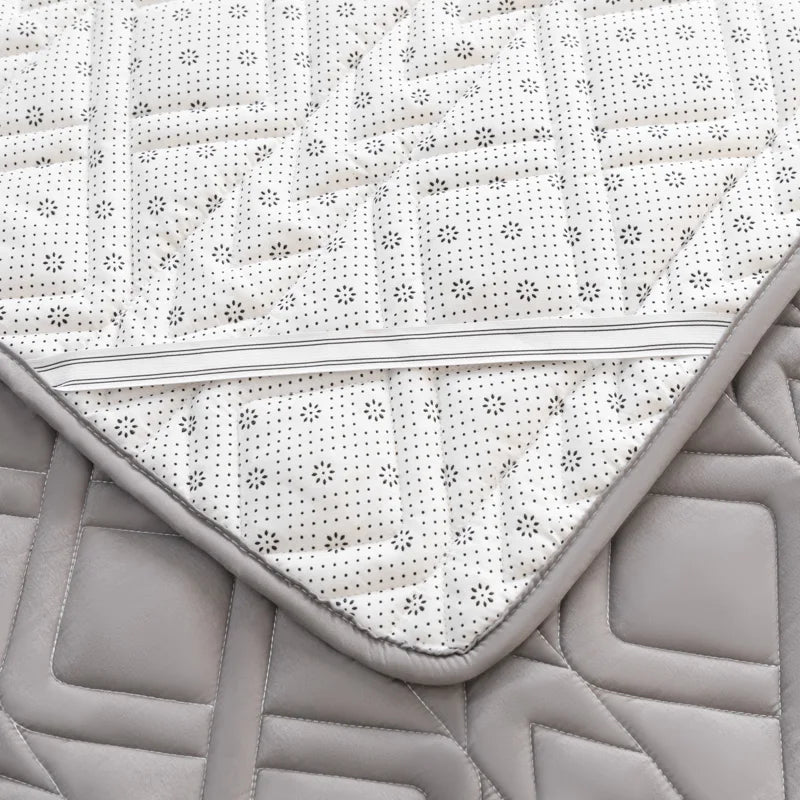 soy cotton quilted bedding for soft bed - vue 4 sur 10