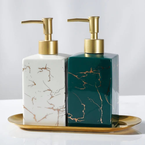 ceramic bottle for disinfectant and shower gel - vue 19 sur 26