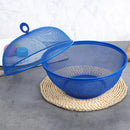 Mesh fruit basket with stainless steel anti-fly lid
