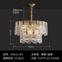 Retro crystal glass chandelier for elegant interior decor