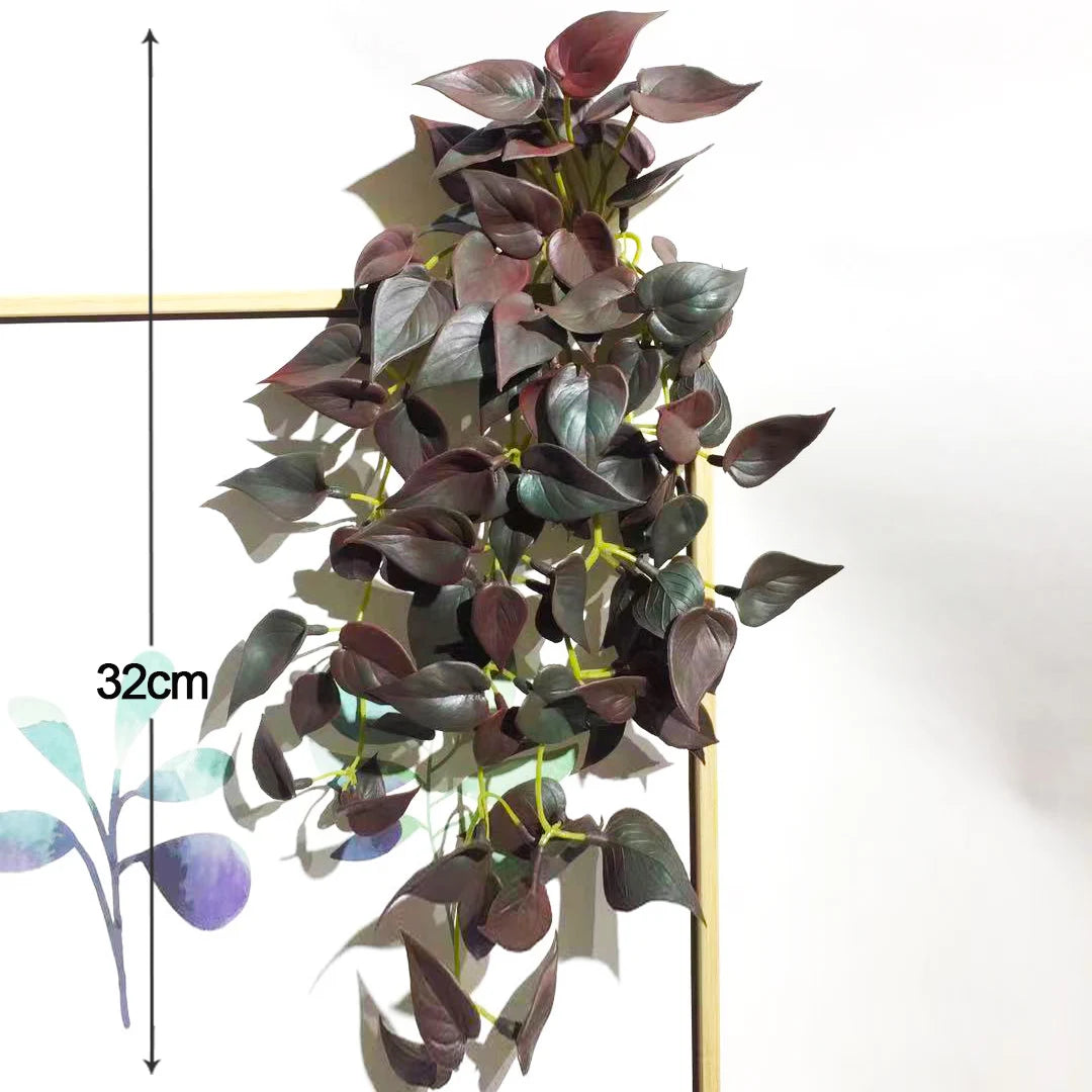 Artificial hanging scindapsus aureus plant for indoor and outdoor decoration - vue 11 sur 16