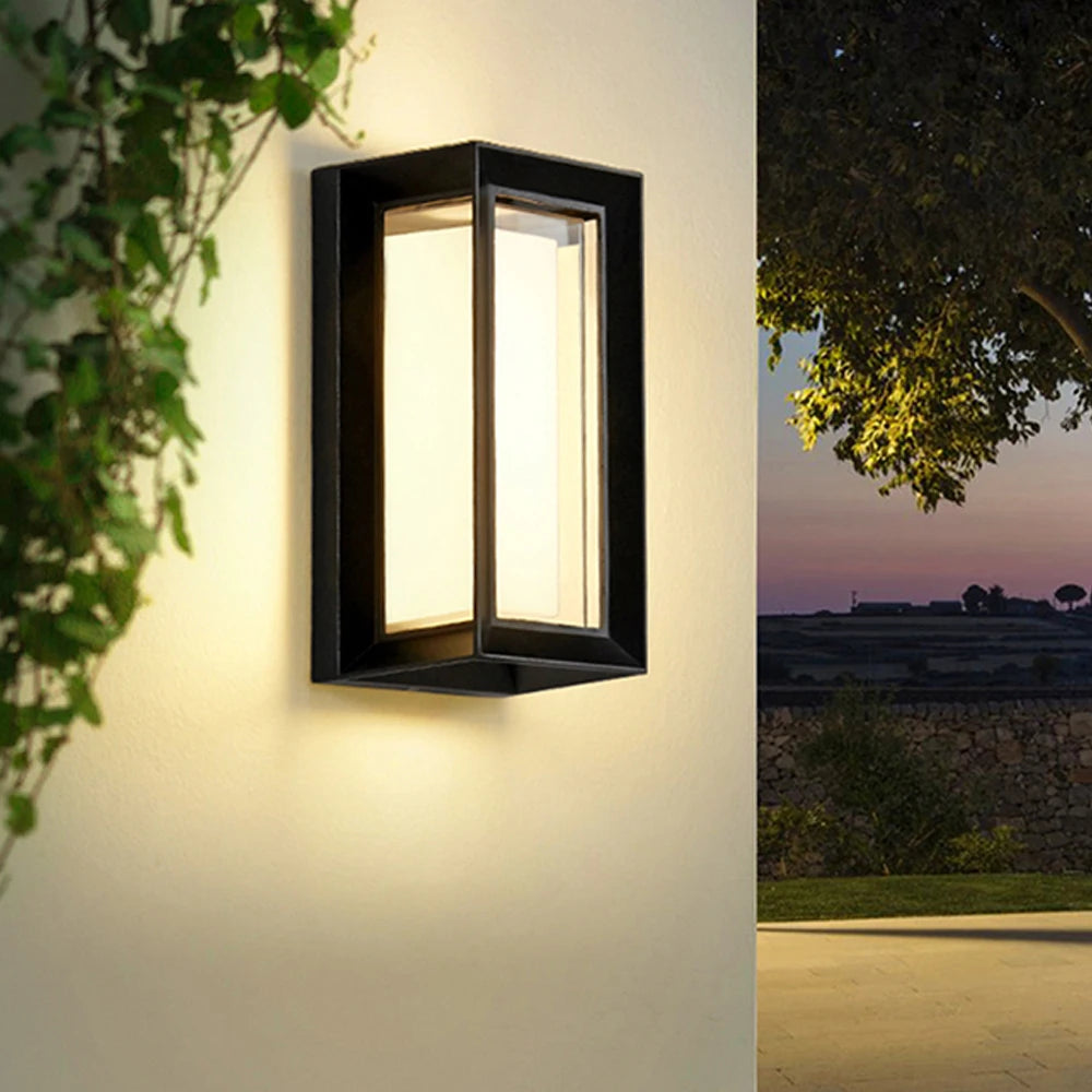 Waterproof LED wall light for outdoor garden patio