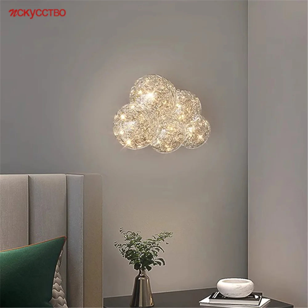 Italian design transparent resin wall light art deco style