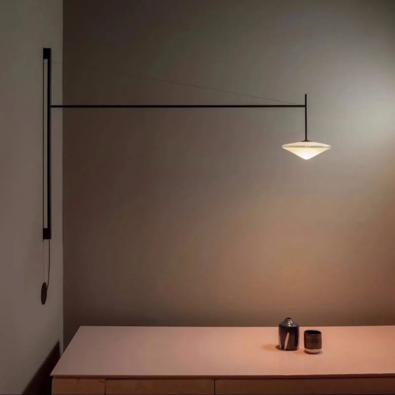 Nordic LED wall light with long swing arm