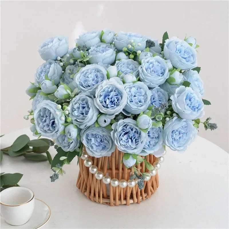 Artificial peony bouquet for indoor floral decoration