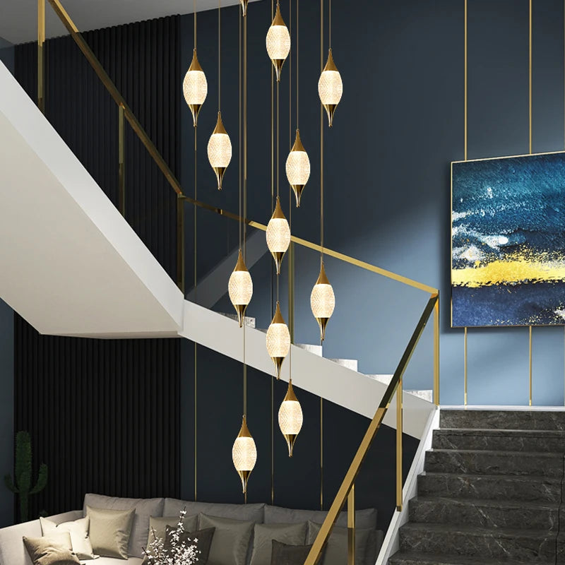 Modern chandelier for hotel and restaurant decor - vue 3 sur 12