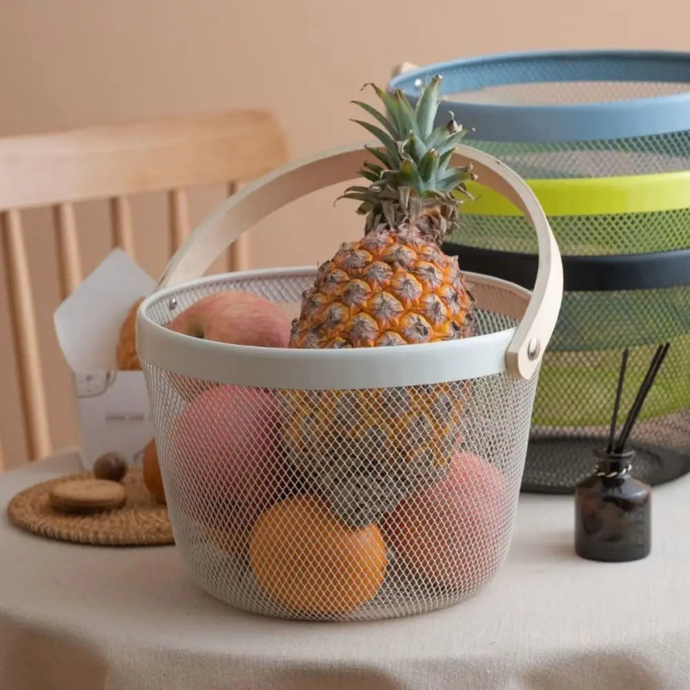 panier de rangement léger et élégant en fer pliable - vue 3 sur 12