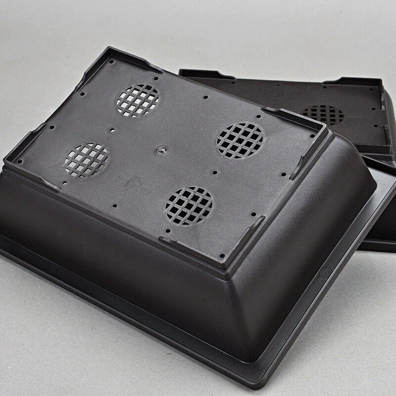 Rectangular plastic flower pot for bonsai and garden - vue 6 sur 6