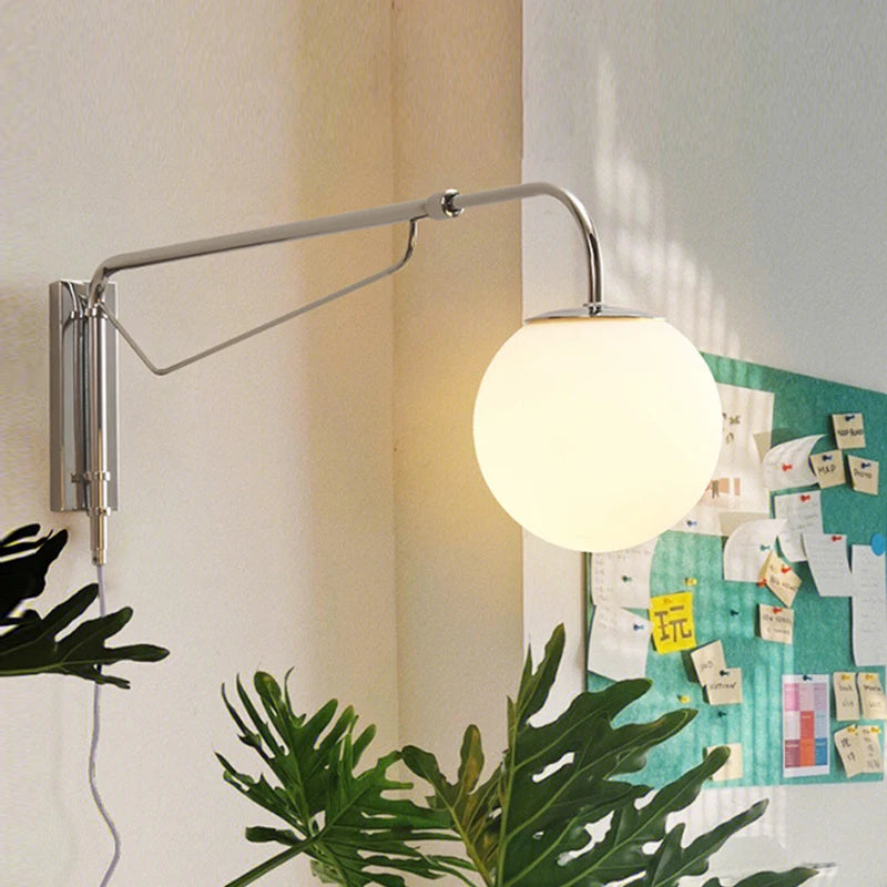 Modern minimalist wall lights with long rotating arm