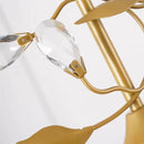 Glass LED chandelier for modern indoor lighting