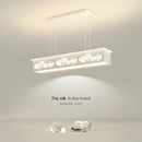 Minimalist LED log chandelier modern romantic for restaurant