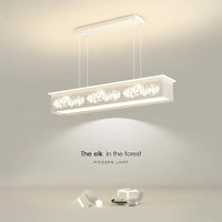 Minimalist LED log chandelier modern romantic for restaurant