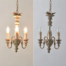 Solid wood rustic nordic style American chandelier