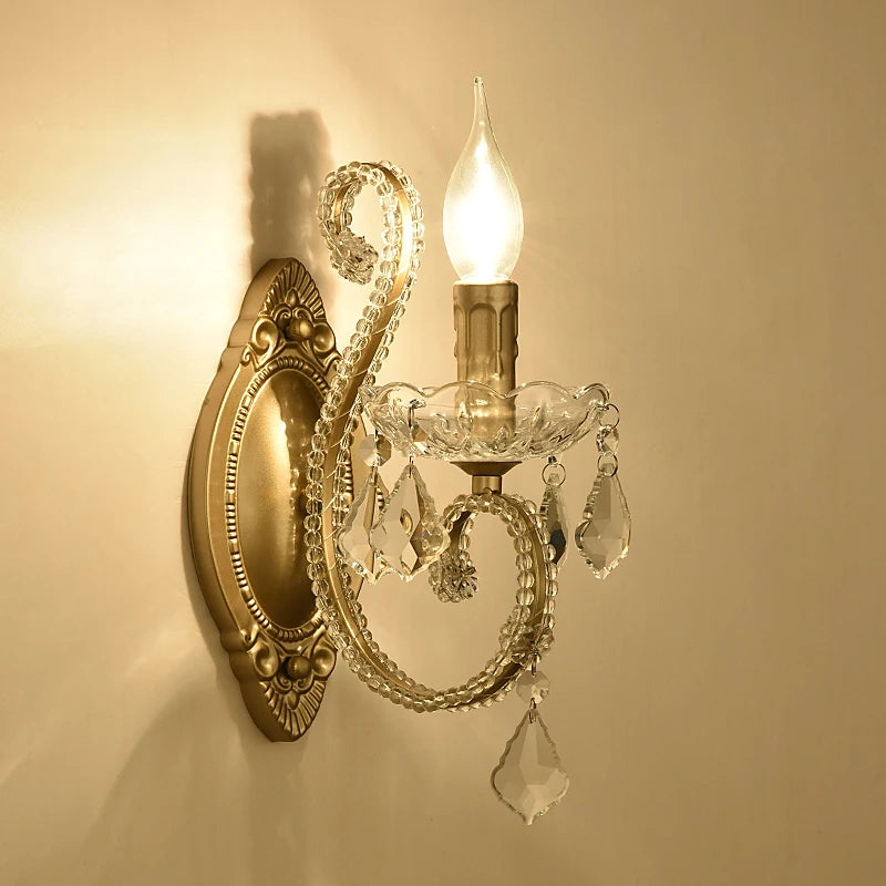 Modern crystal wall light with elegant LED lighting
