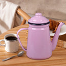 Cafetière émaillée vintage poignée 1 1l rétro cuisine