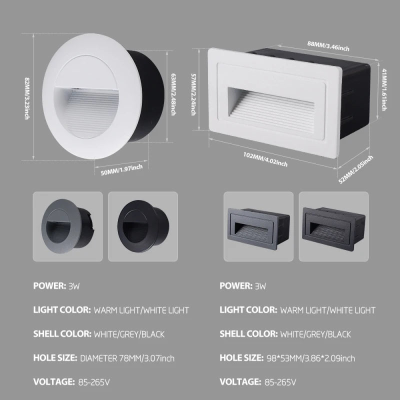 Integrated waterproof LED stair footlight, concealed for outdoor use - vue 10 sur 18