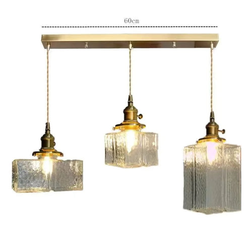 Retro glass pendant light with creative LED for vintage lighting - vue 8 sur 10