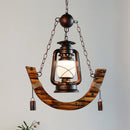 Bamboo chandelier for cafe, restaurant and bar outdoor lighting