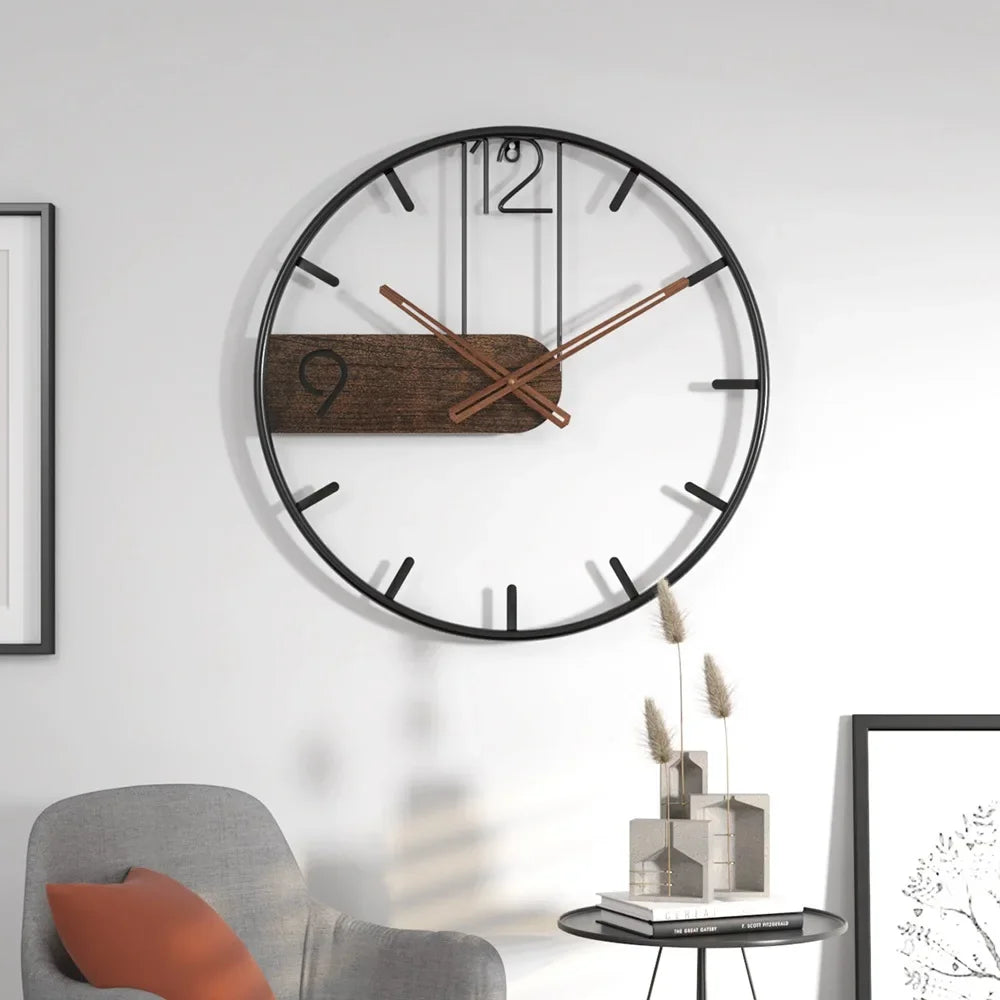 Nordic 3D metal wall clock for modern decoration